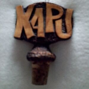 1960's VTG Hawaiian Kapu Wine Cork, Keep Out Notice Back Side. "Kapu Was Law"